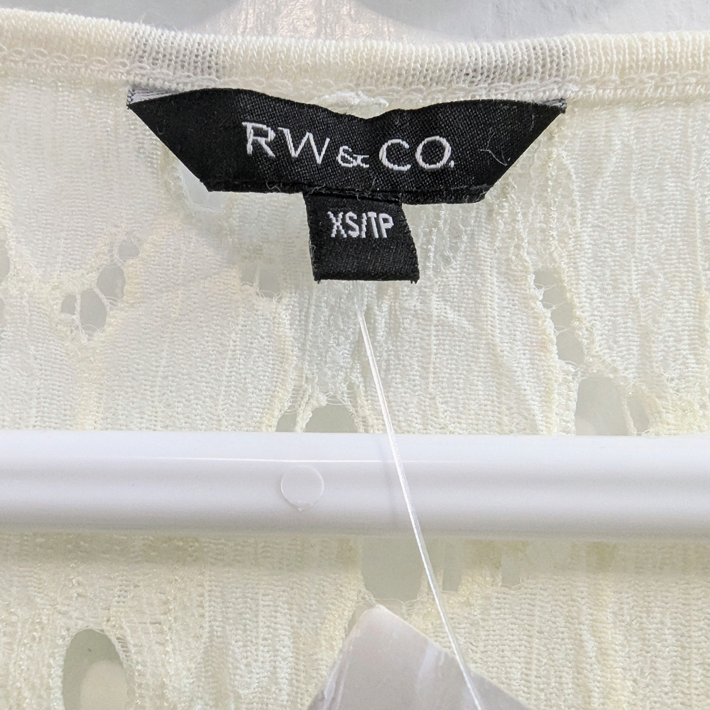 RW & CO. Cream Lace Top